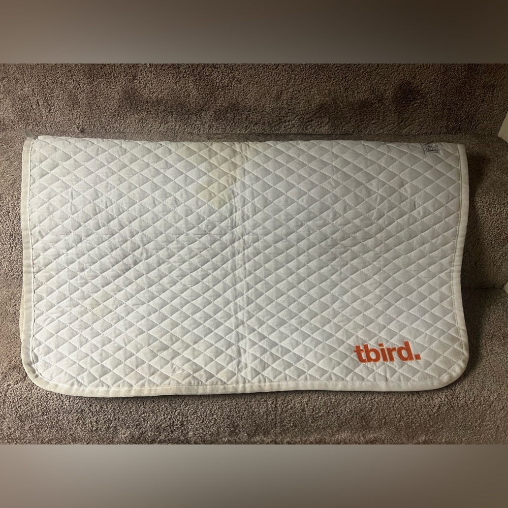 white roma tbird bchja logo english all purpose baby saddle pad equestrian